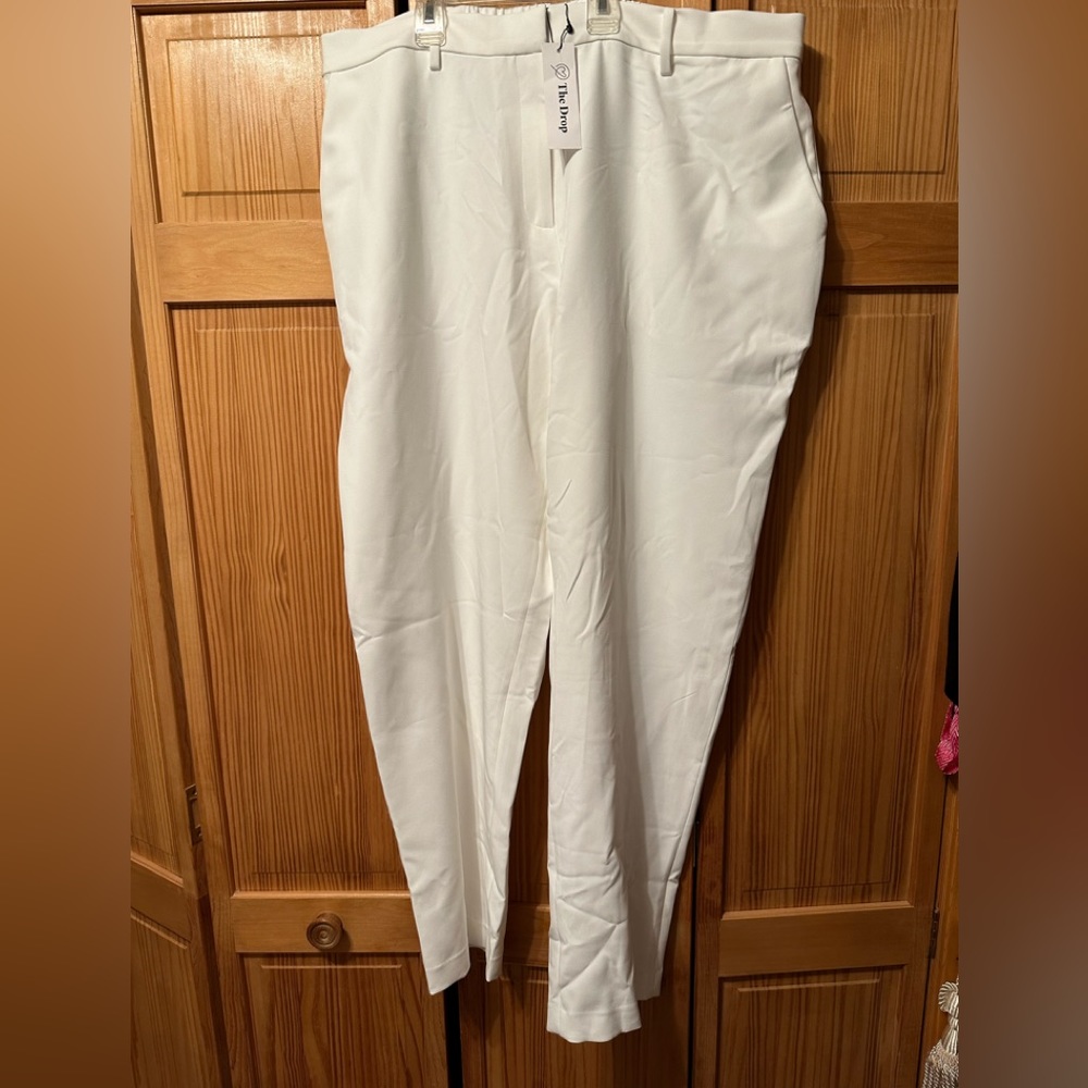 XXL 5/$15 2XL lined white pants stretch NEW NWT